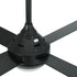 52'' AC Ceiling Fan with Light Remote Control 4 Blades Black