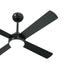 52'' AC Ceiling Fan with Light Remote Control 4 Blades Black