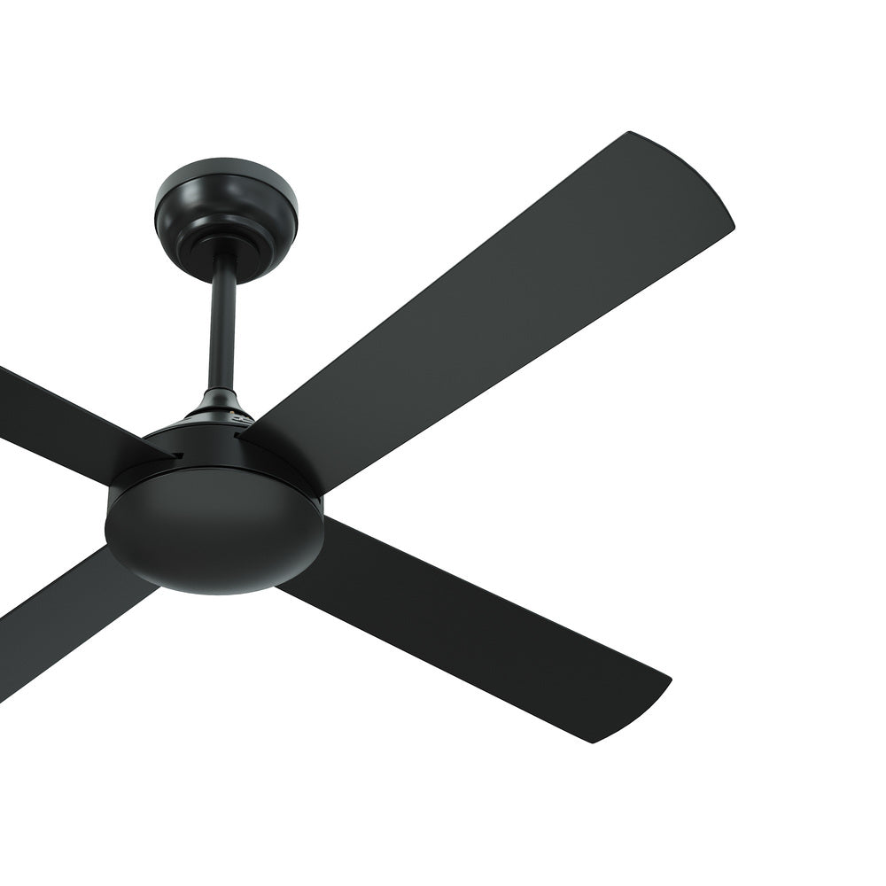 52'' Ceiling Fan AC Remote Control Timer 4 Blades Black