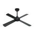 52'' Ceiling Fan AC Remote Control Timer 4 Blades Black