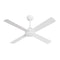 52'' Ceiling Fan AC Remote Control Timer 4 Blades White