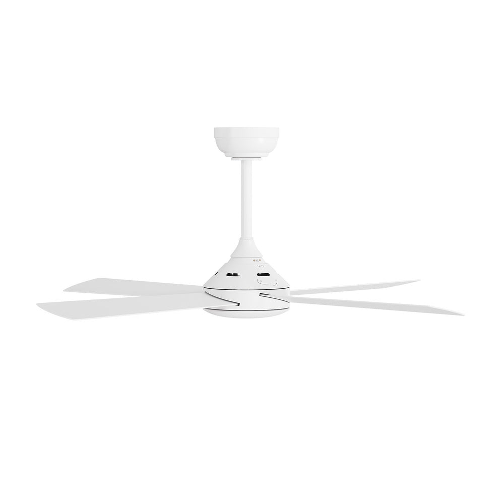 52'' Ceiling Fan AC Remote Control Timer 4 Blades White