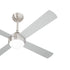 52'' AC Ceiling Fan with Light Remote Control 4 Blades Silver