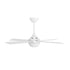 52'' AC Ceiling Fan with Light Remote Control 4 Blades White