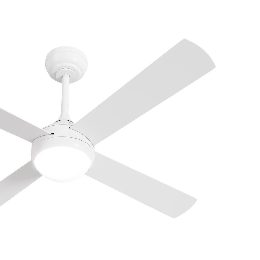 52'' AC Ceiling Fan with Light Remote Control 4 Blades White