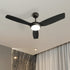 52" Ceiling Fan with Light DC Remote Control 5 Speed Black