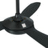 52" Ceiling Fan with Light DC Remote Control 5 Speed Black