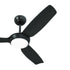 52" Ceiling Fan with Light DC Remote Control 5 Speed Black