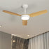 52" Ceiling Fan with Light DC Remote Control 5 Speed Wood