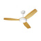 52" Ceiling Fan with Light DC Remote Control 5 Speed Wood