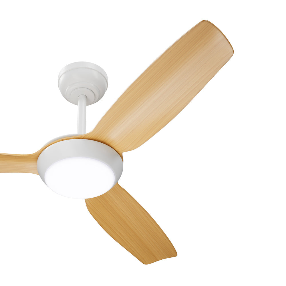 52" Ceiling Fan with Light DC Remote Control 5 Speed Wood