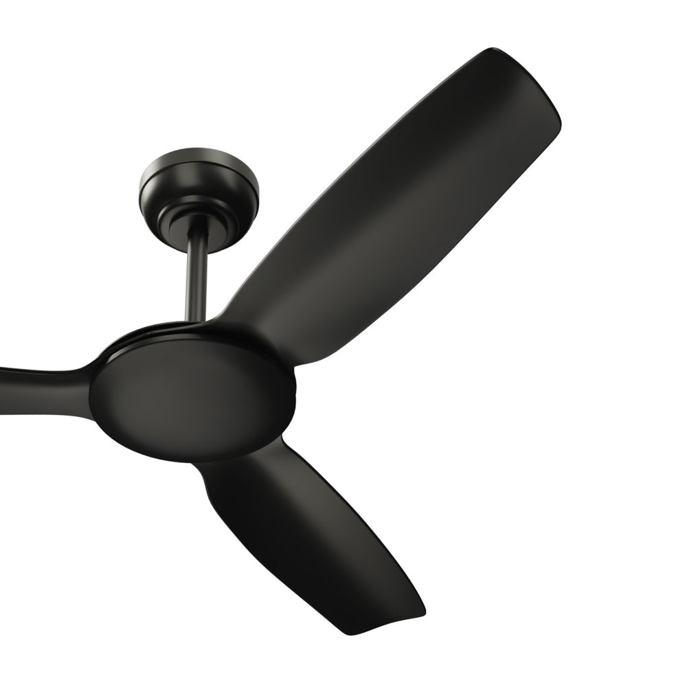 52'' Ceiling Fan DC 3 ABS Blades Remote Control Timer Black