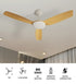 52'' Ceiling Fan DC 3 ABS Blades Remote Control Timer Wood