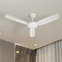 52'' Ceiling Fan DC 3 ABS Blades Remote Control Timer White