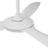 52'' Ceiling Fan DC 3 ABS Blades Remote Control Timer White