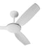 52'' Ceiling Fan DC 3 ABS Blades Remote Control Timer White