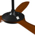 52'' Ceiling Fan DC 3 ABS Blades Remote Control Timer Walnut