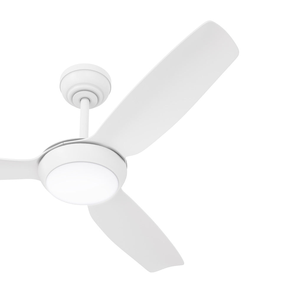 52" Ceiling Fan with Light DC Remote Control 5 Speed White