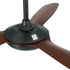 52" Ceiling Fan with Light DC Remote Control 5 Speed Walnut