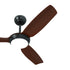 52" Ceiling Fan with Light DC Remote Control 5 Speed Walnut