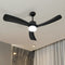 52" Ceiling Fan LED Light 5 Speed Fans Remote Control Black