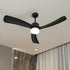 52" Ceiling Fan LED Light 5 Speed Fans Remote Control Black