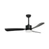 52" Ceiling Fan LED Light 5 Speed Fans Remote Control Black
