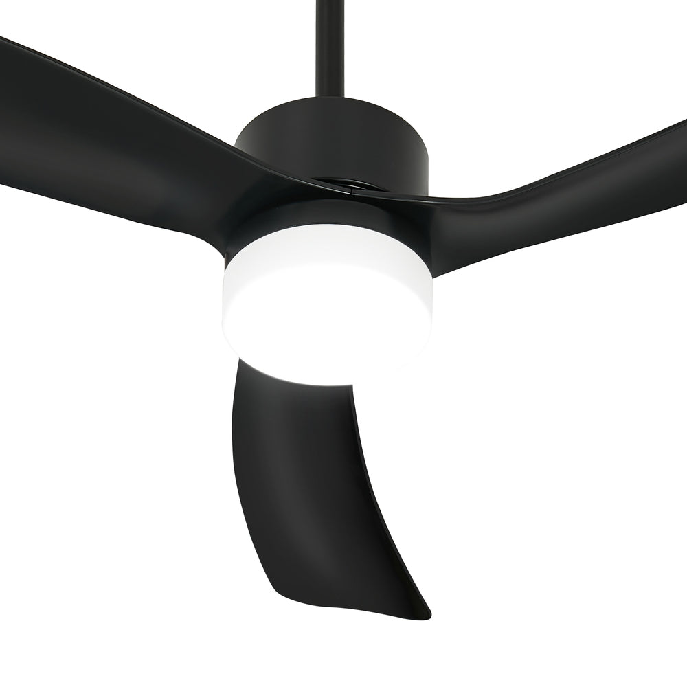 52" Ceiling Fan LED Light 5 Speed Fans Remote Control Black