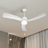52" Ceiling Fan LED Light 5 Speed Fans Remote Control White