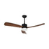 52" Ceiling Fan LED Light 5 Speed Fans Remote Control Walnut
