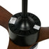 52" Ceiling Fan LED Light 5 Speed Fans Remote Control Walnut