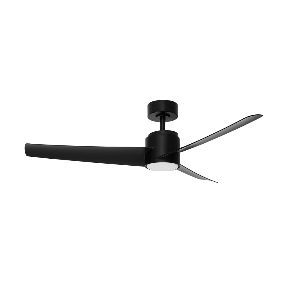 52" Ceiling Fan With Light DC Motor Remote Control Black