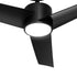 52" Ceiling Fan With Light DC Motor Remote Control Black