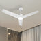 52" Ceiling Fan With Light DC Motor Remote Control White