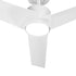 52" Ceiling Fan With Light DC Motor Remote Control White