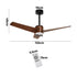 52" Ceiling Fan With Light DC Motor Remote Control Walnut