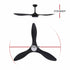 52-Inch Ceiling Fan DC Motor with Light and Remote, Black, 40W, 6 Speeds