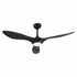 52-Inch Ceiling Fan DC Motor with Light and Remote, Black, 40W, 6 Speeds