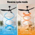 52-Inch Ceiling Fan DC Motor with Light and Remote, Black, 40W, 6 Speeds