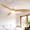 52 Inch Ceiling Fan DC Motor with Light and Remote Wood Finish Fixture