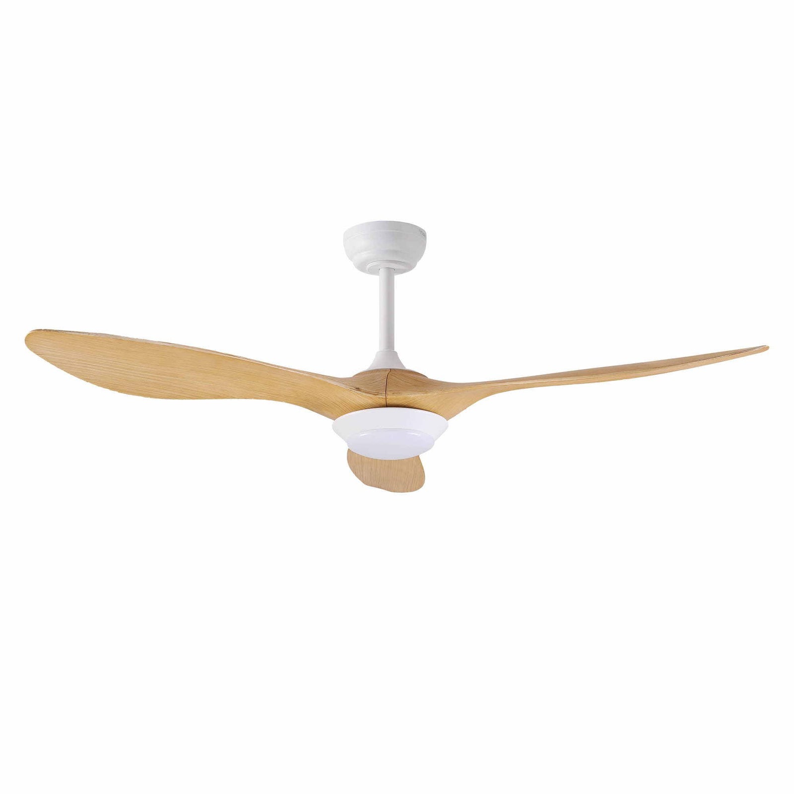 52 Inch Ceiling Fan DC Motor with Light and Remote Wood Finish Fixture