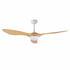 52 Inch Ceiling Fan DC Motor with Light and Remote Wood Finish Fixture