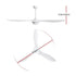 Ceiling Fan 52 Inch DC Motor with LED Light Remote 6 Speed White