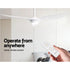 Ceiling Fan 52 Inch DC Motor with LED Light Remote 6 Speed White