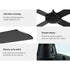 Devanti 52'' Ceiling Fan DC Motor 4 Blades w/Remote - Black