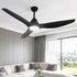 64 Inch Ceiling Fan DC Motor w/Light w/Remote - Black