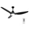 64 Inch DC Ceiling Fan with LED Light Remote Black 5 Speed