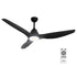 64 Inch Ceiling Fan DC Motor w/Light w/Remote - Black