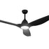 64 Inch Ceiling Fan DC Motor w/Light w/Remote - Black
