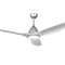 64 Inch DC Ceiling Fan with LED Light Remote Silver 5 Speed